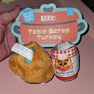 Bark Table Scrap Turkey Plush Set - Brown and Multicolor